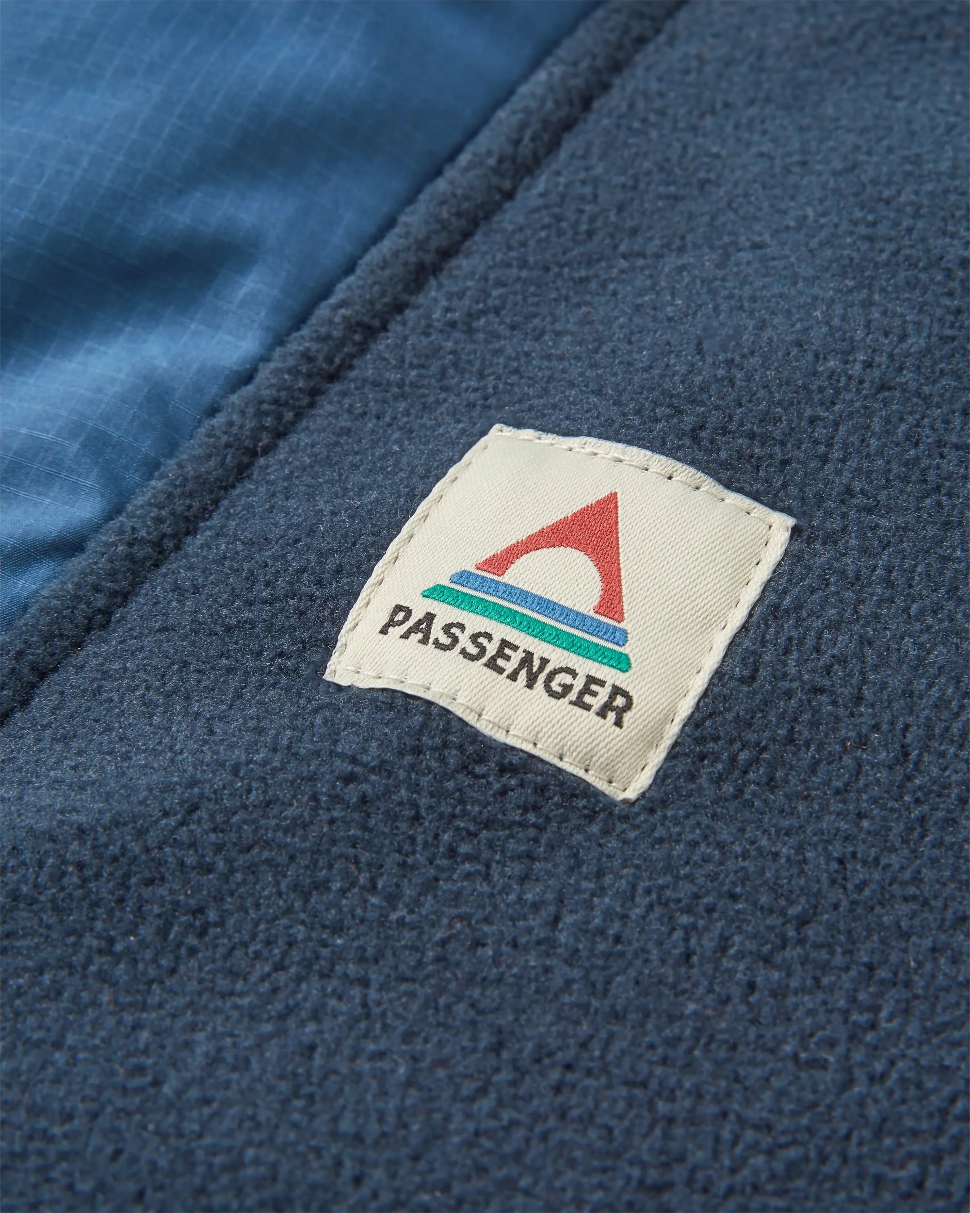 Woodland Hooded 1/2 Zip Polar Fleece - Baked Clay/Deep Navy - Image 4