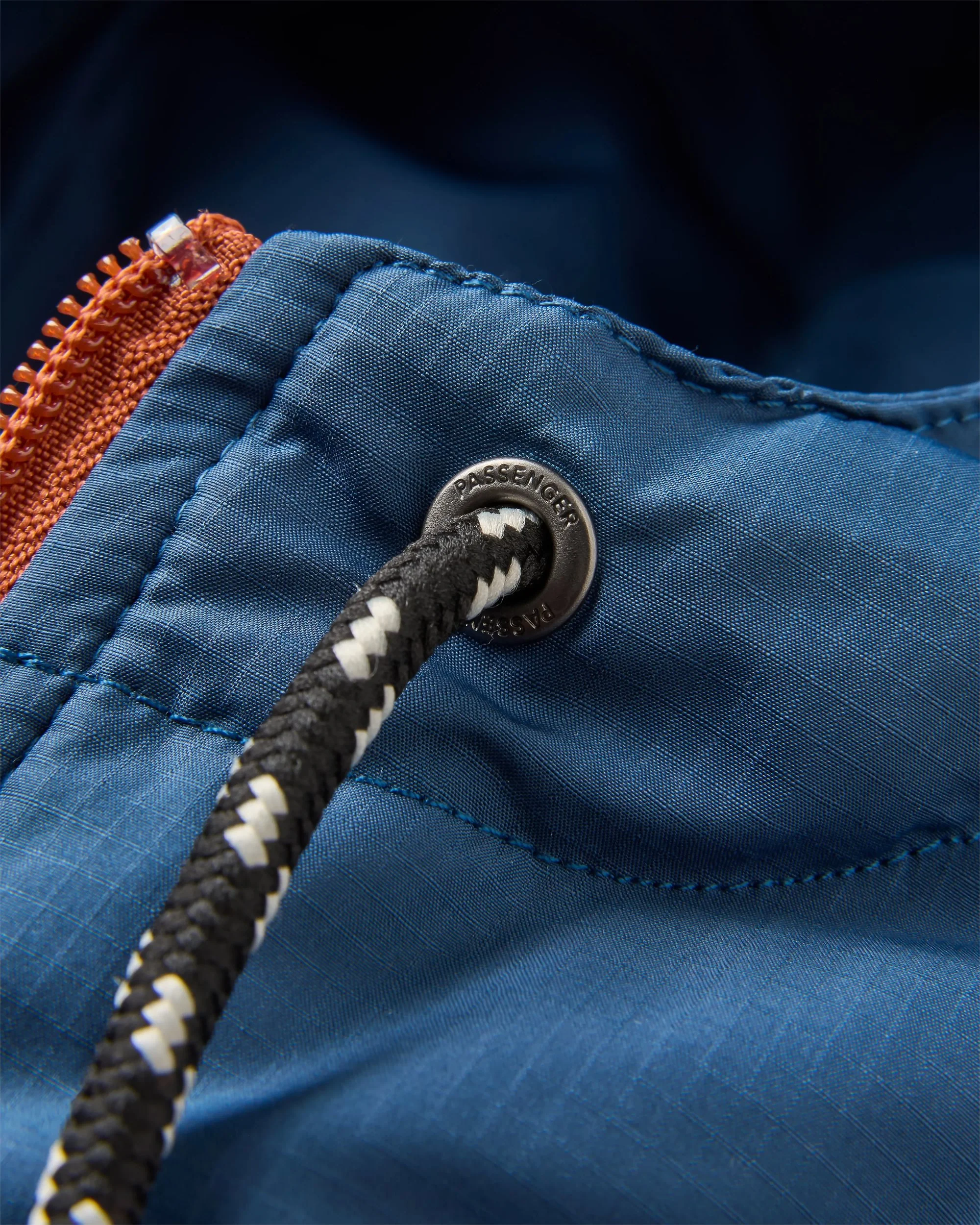 Woodland Hooded 1/2 Zip Polar Fleece - Baked Clay/Deep Navy - Image 5
