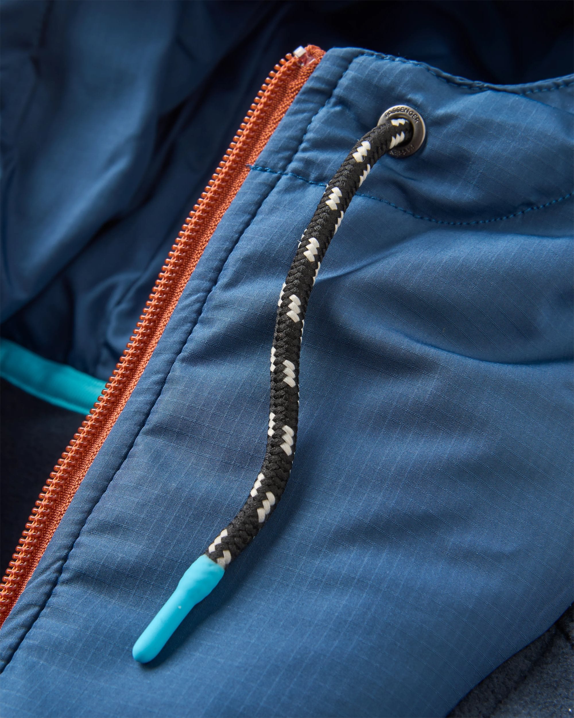 Woodland Hooded 1/2 Zip Polar Fleece - Baked Clay/Deep Navy - Image 6