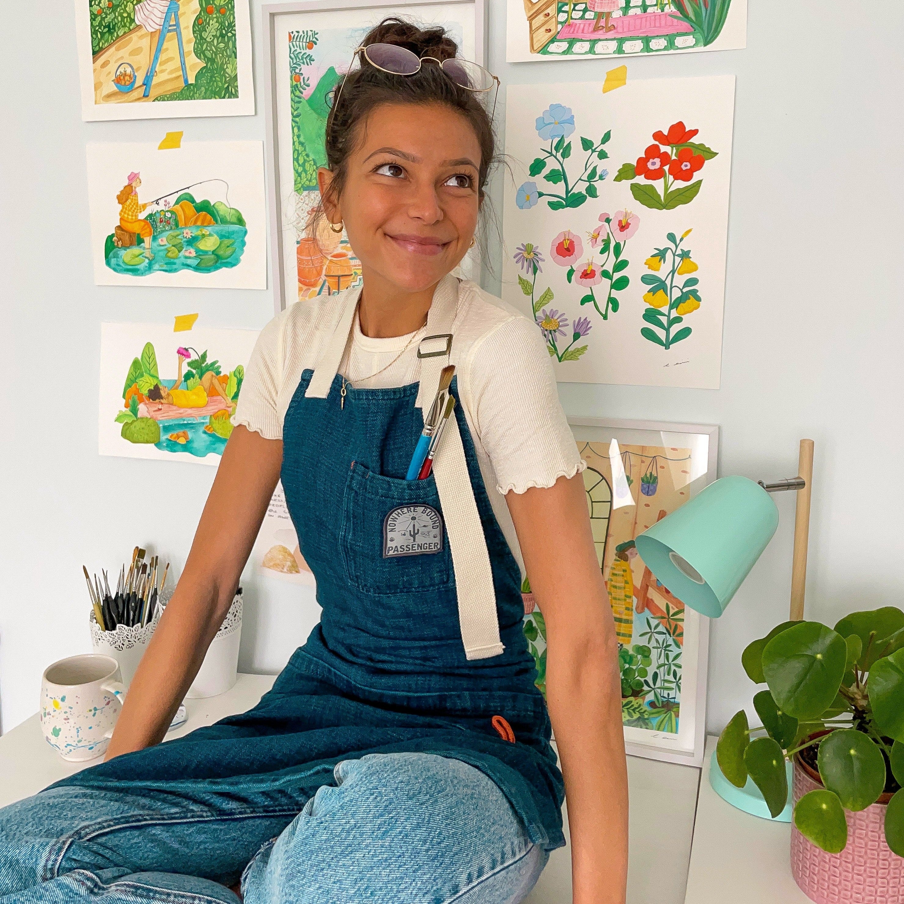 Yard Organic Cotton Denim Apron - Dark Denim - Image 5