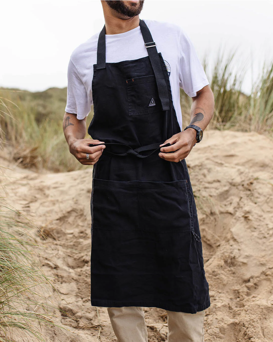 Yard Organic Cotton Denim Apron - Black - Image 3