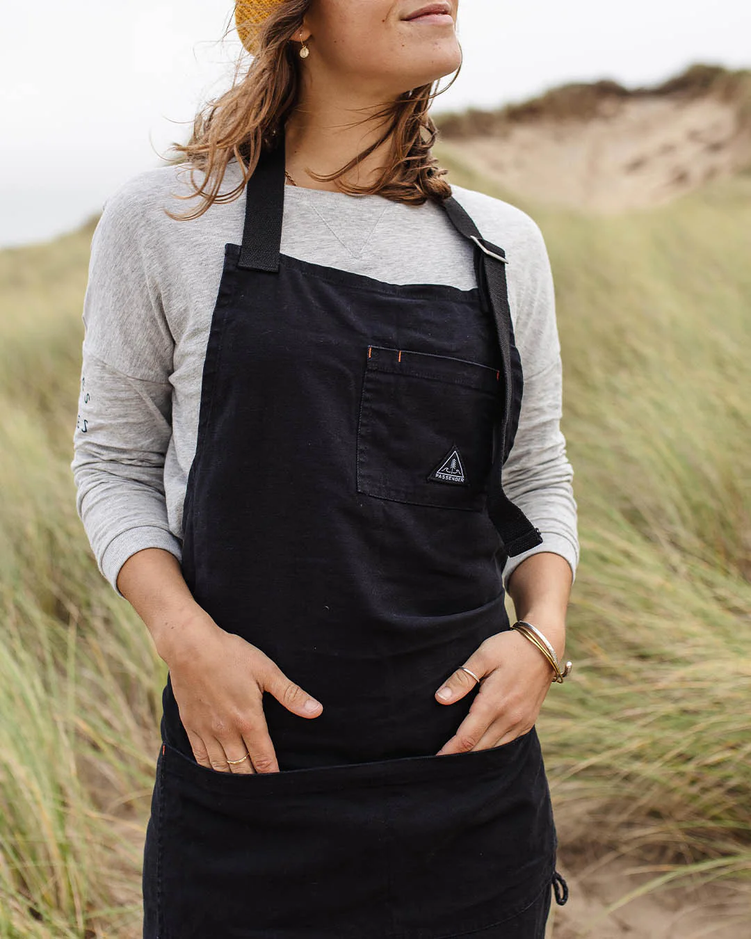 Yard Organic Cotton Denim Apron - Black - Image 5