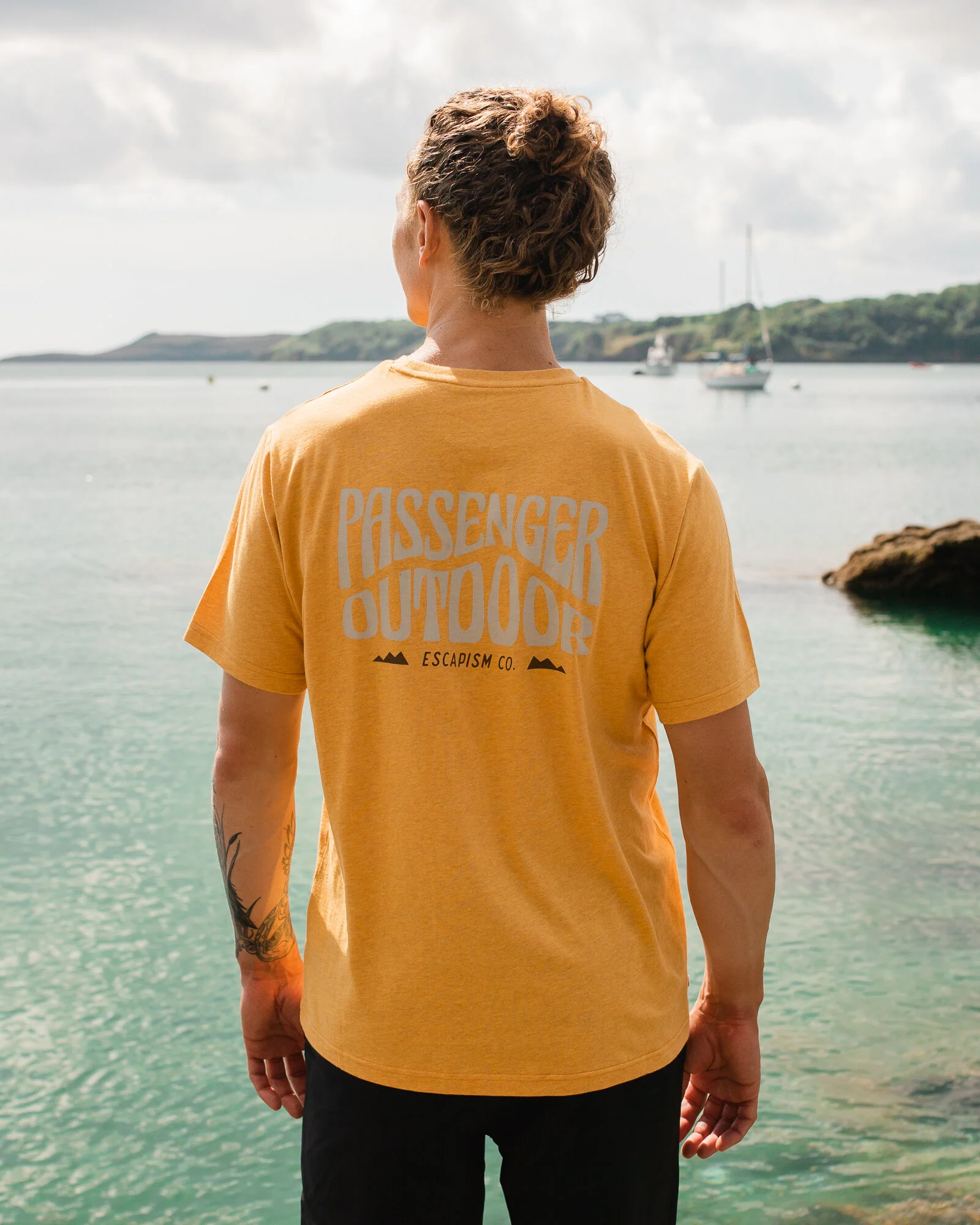 Yuca Organic Cotton T-Shirt - Dusty Ochre Marl - Image 6
