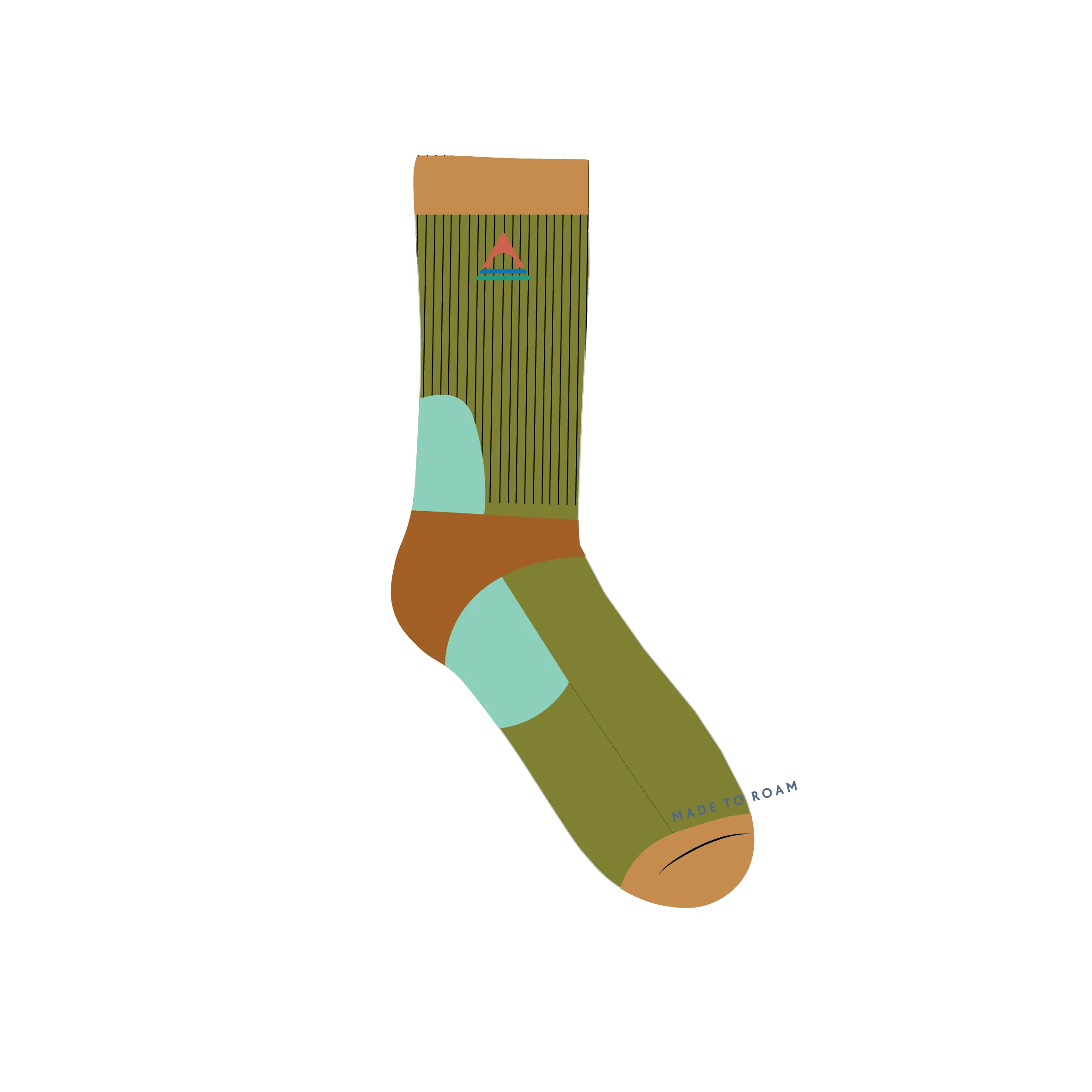 Yukon Merino Active Crew Sock - Tea Green - Image 5